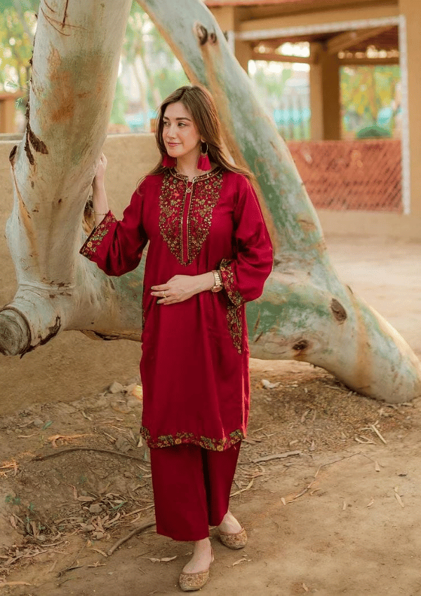 Ladies Shikva Pocket Style – Winter Linen Suit