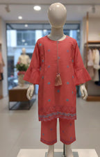 Girls’ Festive Embroidered 2-Piece Suit