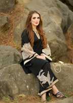 Winter 3-Piece Dhanak Embroidered Suit with Plazo