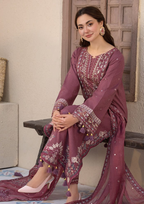 Winter 3-Piece Embroidered Suit with Digital Dupatta