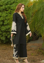 Winter 3-Piece Dhanak Embroidered Suit with Plazo