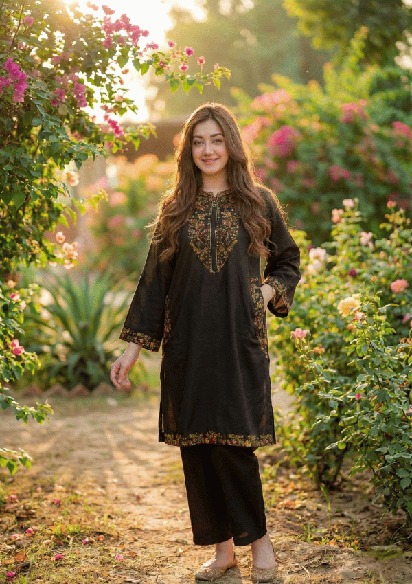 Ladies Shikva Pocket Style – Winter Linen Suit