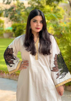 Winter 3-Piece Dhanak Embroidered Suit with Plazo