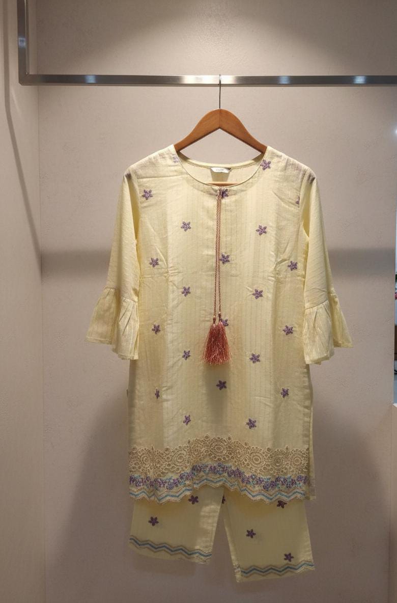 Girls’ Festive Embroidered 2-Piece Suit